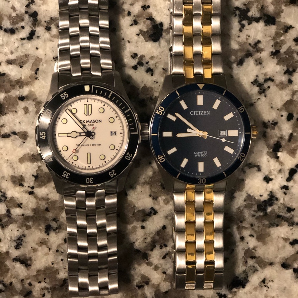 Jack Mason Dive Watch & Citizen Quartz watch